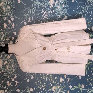 Cynthia Rowley White Animal Print Blazer